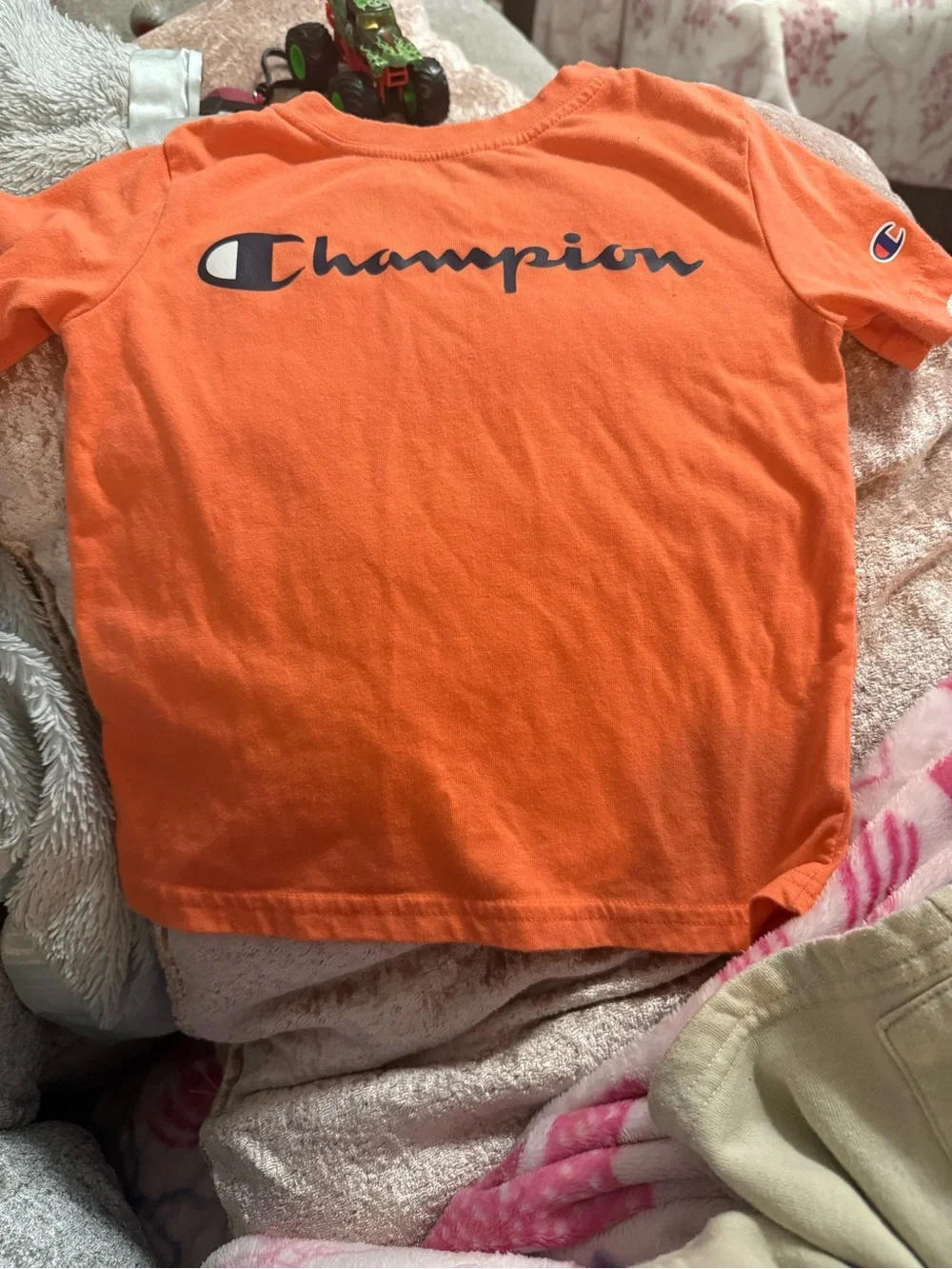 Champion Kids Matching Set Orange Top & Beige Bottoms